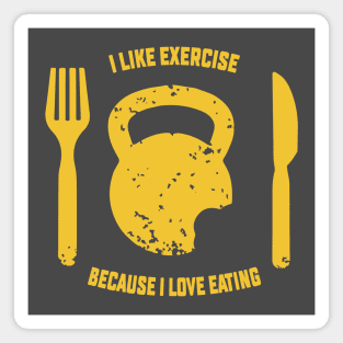 i like exercise because i love eating Magnet